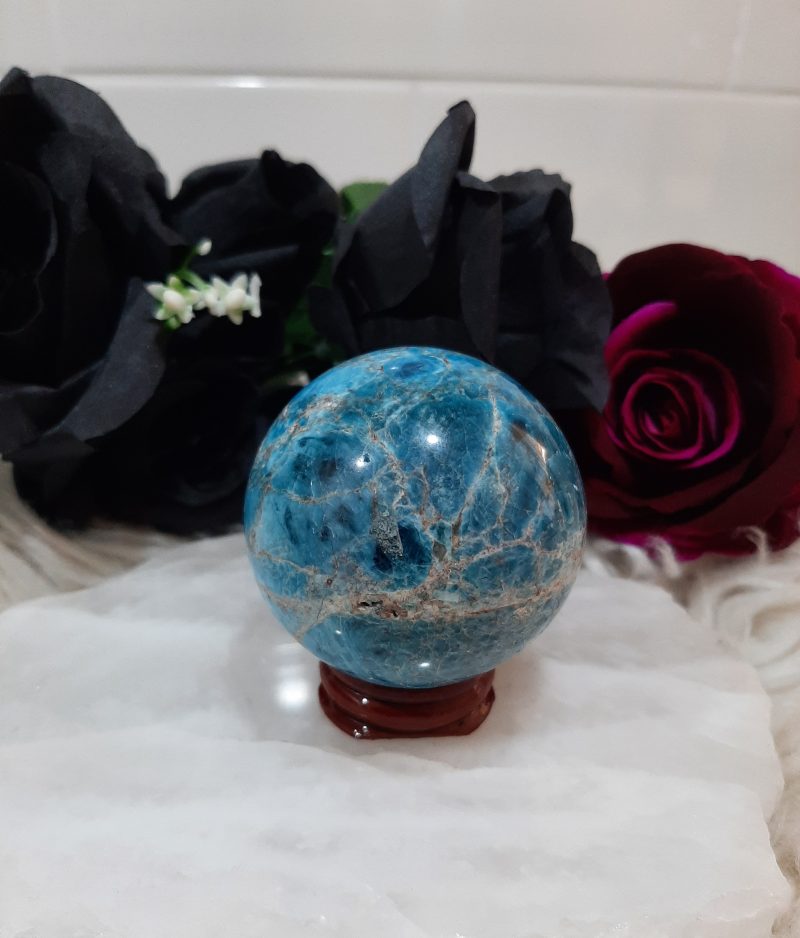 Blue Apatite Sphere